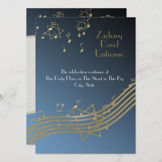 音楽を聴く 招待状 (正面/裏面)