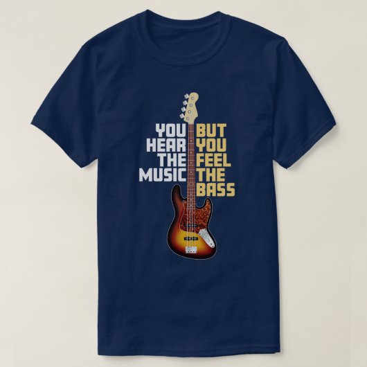音楽を聴感じくBass 2 Tシャツ (デザイン正面)
