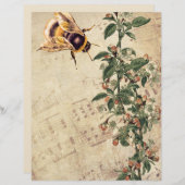 音楽を背景にミツバチとリンゴの花 (正面/裏面)