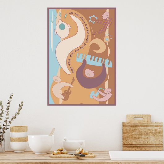 音楽を褒める ポスター (キッチン)