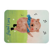 音楽を見て、ダンスのポストカードを聞く マグネット (横)