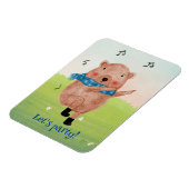 音楽を見て、ダンスのポストカードを聞く マグネット (左側)