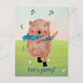 音楽を見て、ダンスを聞く ポストカード (正面)