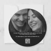 音楽を記録する 1枚の写真 QRコード ロック 私たちのウェディング 招待状 (裏面)