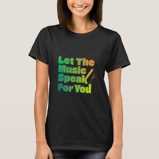 音楽を話聴け Tシャツ (正面)