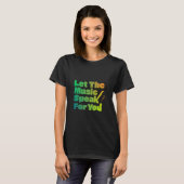 音楽を話聴け Tシャツ (正面フル)
