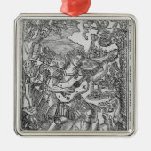 音楽を遊んでいるオルペウス メタルオーナメント (正面)