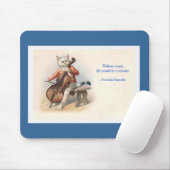 音楽を遊んでいる人間の形をしたビクトリアンな猫 マウスパッド (マウス)