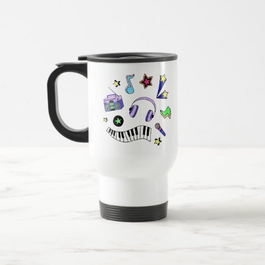 音楽を鳴らす トラベルマグ (左)