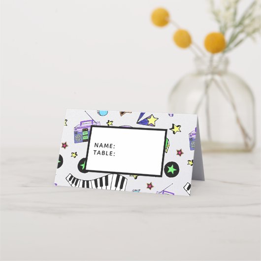 音楽を鳴らす プレイスカード (正面)