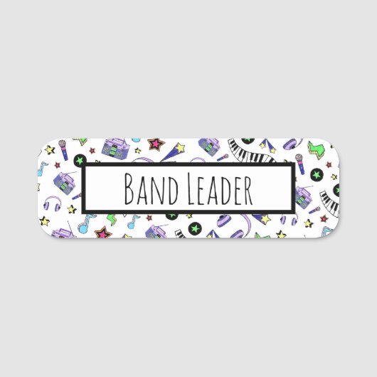 音楽を鳴らす 名札 (正面)