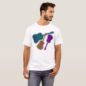 音楽アコースティックギター Tシャツ (正面フル)