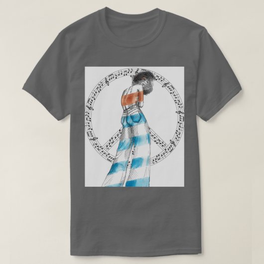 音楽アンプの平和 Tシャツ (デザイン正面)