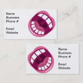 音楽アーティストおもしろいピンクと白 名刺 (正面/裏面)