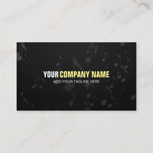 音楽アーティスト用の黒い名刺，ミュージシャン 名刺 (裏面)