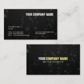 音楽アーティスト用の黒い名刺，ミュージシャン 名刺 (正面/裏面)