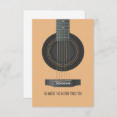 音楽アートがギターを引き寄せる場所へ サンキューカード (正面/裏面)