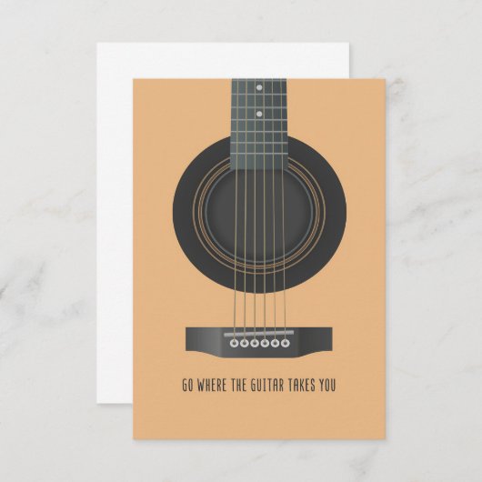 音楽アートがギターを引き寄せる場所へ サンキューカード (正面/裏面)