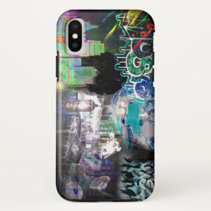音楽アートライフ通りグラフィティヒップホップ iPhone X ケース