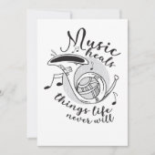 音楽アート音楽が物事を癒す サンキューカード (正面)