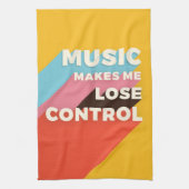 音楽アート音楽でコントロールを失う キッチンタオル (縦)