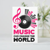 音楽アート音楽は世界を変えることができる サンキューカード (スタンド正面)