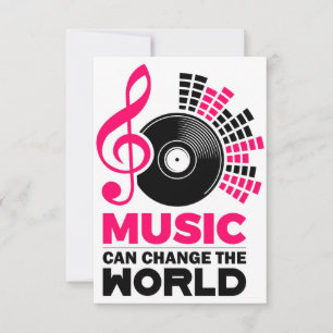 音楽アート音楽は世界を変えることができる サンキューカード