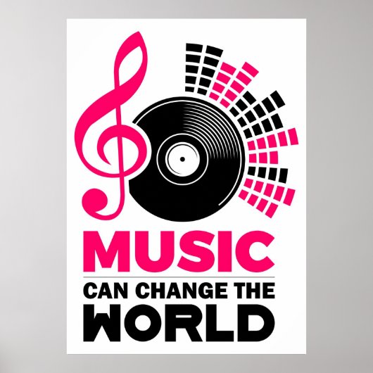 音楽アート音楽は世界を変えることができる ポスター (正面)