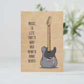 音楽アート音楽は人生 サンキューカード (スタンド正面)