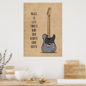 音楽アート音楽は人生 ポスター (キッチン)