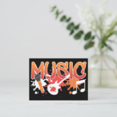 音楽アート音楽楽器 名刺 (スタンド正面)