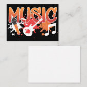 音楽アート音楽楽器 名刺 (正面/裏面)