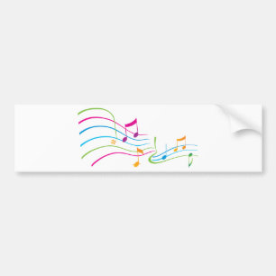 音楽アート バンパーステッカー