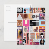 音楽アート ポストカード (正面/裏面)