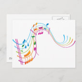 音楽アート ポストカード (正面/裏面)