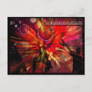 音楽アート ポストカード