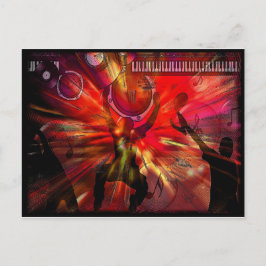 音楽アート ポストカード