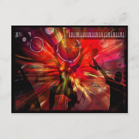 音楽アート ポストカード (正面)