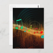 音楽アート ポストカード (正面/裏面)