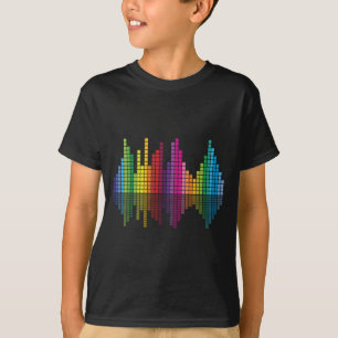 音楽イコライカラフルザ音量レーバ Tシャツ