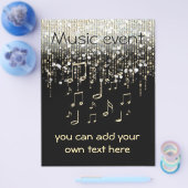 音楽イベントお祝いパーティー チラシ (シングル)