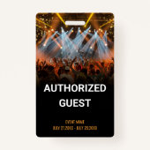 音楽イベントゲストパスイベント バッジ (正面)