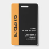 音楽イベントバックステージパスイベントスタッフ バッジ (裏面)