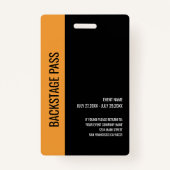 音楽イベントバックステージパスイベントスタッフ バッジ (裏面)