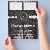 音楽イベントフライヤースピーカーブラスト チラシ (手)