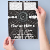 音楽イベントフライヤー スピーカー ブラスト チラシ (手)