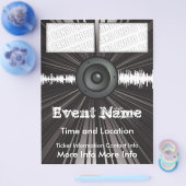 音楽イベントフライヤー スピーカー ブラスト チラシ (シングル)