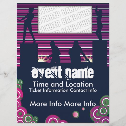 音楽イベントDJとダンサー付きフライヤー チラシ (正面)