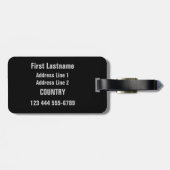 音楽イラストレーションのカスタムな荷物のラベル ラゲッジタグ (裏面横)