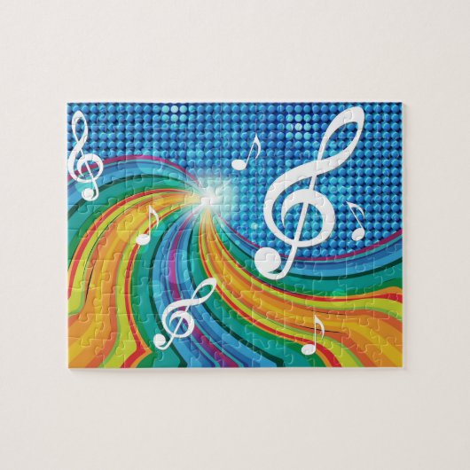 音楽イラストレーションのパズル ジグソーパズル (横)
